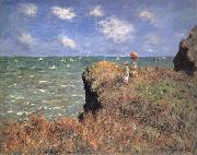 Claude Monet The Cliff Walk,Pourville France oil painting reproduction